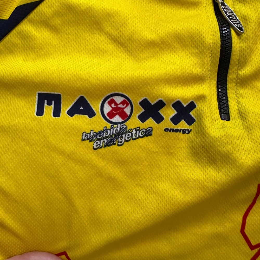 Suarez Dinos-Aurios Cycling Jersey Mens Small Yellow Maxxx Energy Quarter Zip - Picture 6 of 10